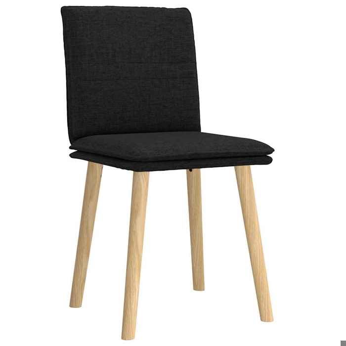 Luxe Lot de 2 chaises de Salle à Manger Cuisine Restaurant noir tissu(1420）