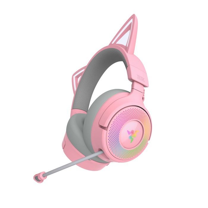 Casque sans fil - RAZER - Kraken Kitty V3 Pro - Couleur rose - Ultra léger - Confort optimal
