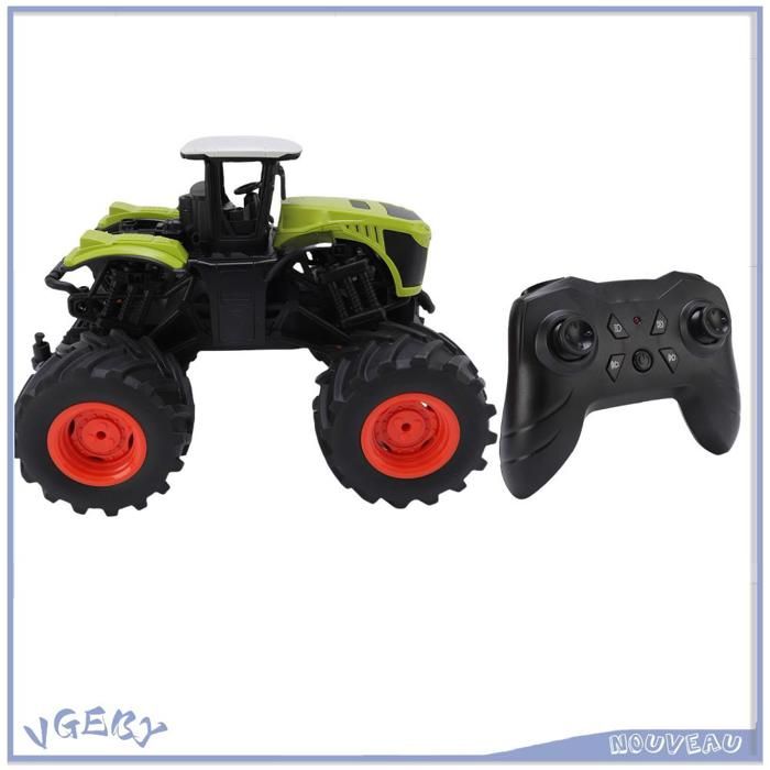 Tracteur Télécommandé Enfant – 2,4 GHz + App – 5 Outils Avant – Remorque, Foin, Tonneaux – Dès 3 Ans – Jouet Ferme