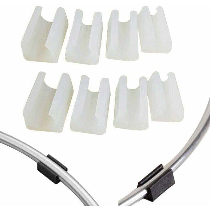Embout de pied de meuble - PZCC - Forme U - Diamètre 14 mm - Antidérapant - Lot de 20