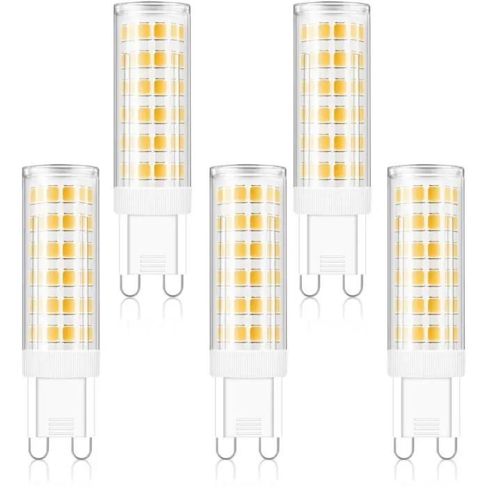 Ampoules Led G9 7W Blanc Chaud 3000K 700 Lumens AC 220-240V Économie Dénergie Lot De 5 Non Dimmable