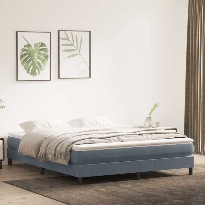 Lit 180x210cm - VIDAXL - Sommier à lattes de lit sans matelas - velours L11819