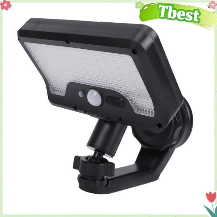 Lumière Solaire Magnétique 600LM Réglable 270 Grand Angle Capteur de Mouvement Applique Murale Extérieure pour Patio Garage Clôture