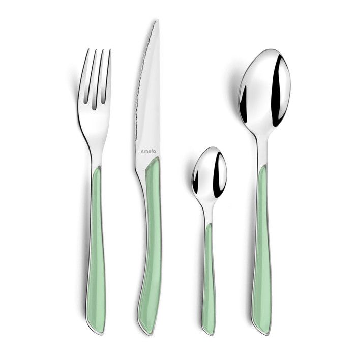 Eclat Pastel Vert - Ménagère 24 pièces