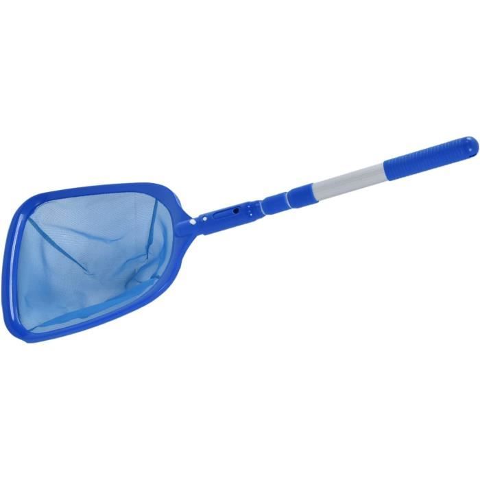 Filet De Protection Pour Skimmer De Piscine - Tige Télescopique, Maille Blanche 39x25 Cm - 6