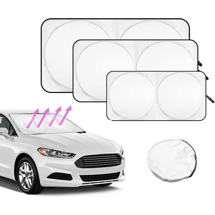 Pare-soleil Universel Pour Pare-brise Voiture - 140x70 Cm, Réfléchissant UPF50+, Pliable | Protection UV Et Chaleur