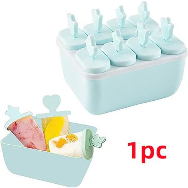 Moule Glace 8 Cellules,Moule à Glace En Silicone,Avec Réutilisables 50