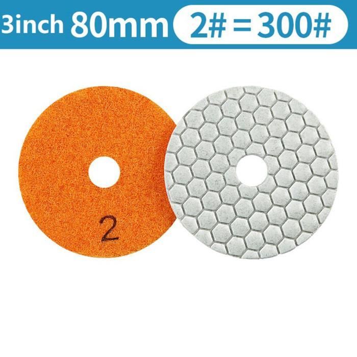 Tampon De Polissage Diamant Triangulaire 90 Mm - Grain 100, Pour Ponçage à Sec Du Granit, Marbre, Béton