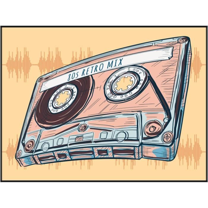 Poster Mural Vintage Audio Cassette Impression Musique Années 80 Style  Rétro Pop Art 30 X 40 Din A3 Sans Cadre (Music3)[u7758] - Cdiscount Maison