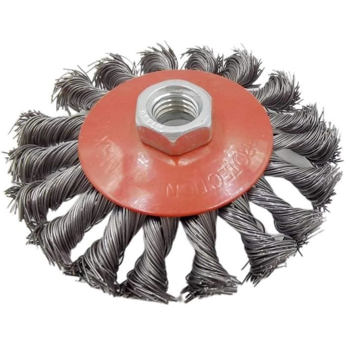 Brosse Métallique Ronde Pour ébavurage - Diamètres 100/115/125mm, Vitesse 12500 Tr/min