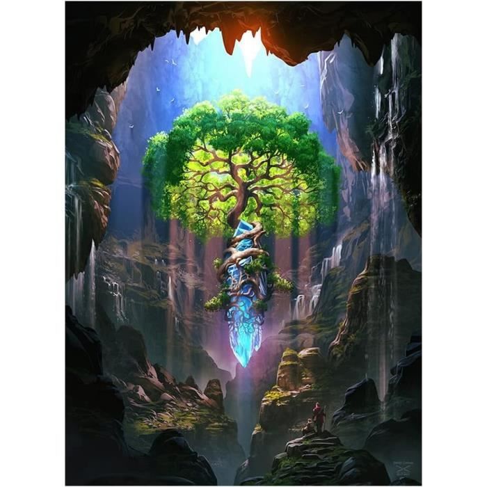 Diamond Painting 5D Quadrato, Teschio E Specchio, 40x50 Cm, Kit Completo Con Strass E Tela HD, Fai Da Te Per Adulti - 3
