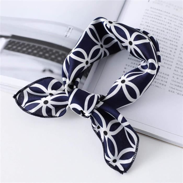 2 Pièces Foulard En Queue De Cheval Foulard En Soie Pour Femme Rubans