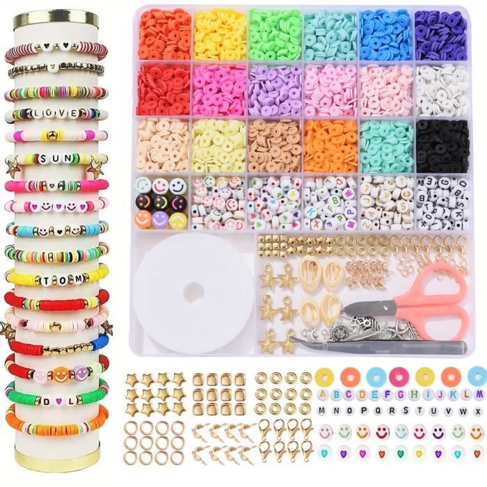 Lot De 5000 Perles Argile Polymère 6mm - Pour Bracelets, DIY - Enfants 6+ Ans - 12