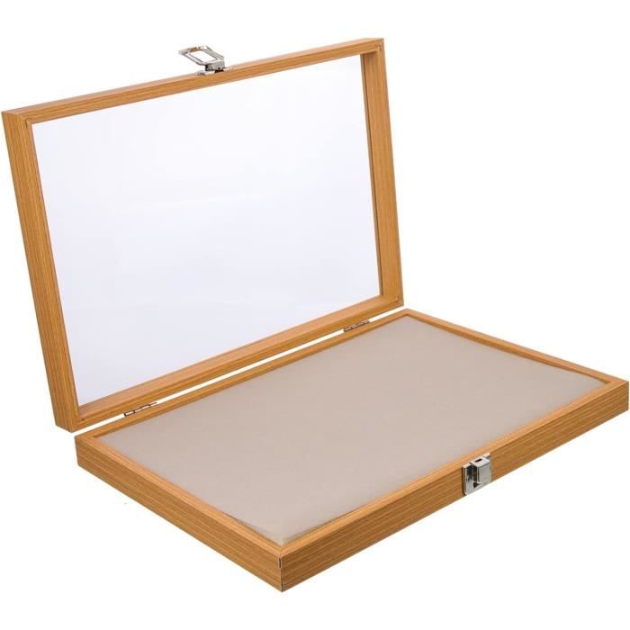 Cadre Vitrine (shadow Box) Avec Fente Supérieure - Dimensions 21.7x26.7 Cm, Intérieur 20x25 Cm, MDF Noir - 2