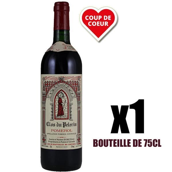 X1 Clos du Pèlerin 2011 75 cl AOC Pomerol Vin Rouge La cave Cdiscount