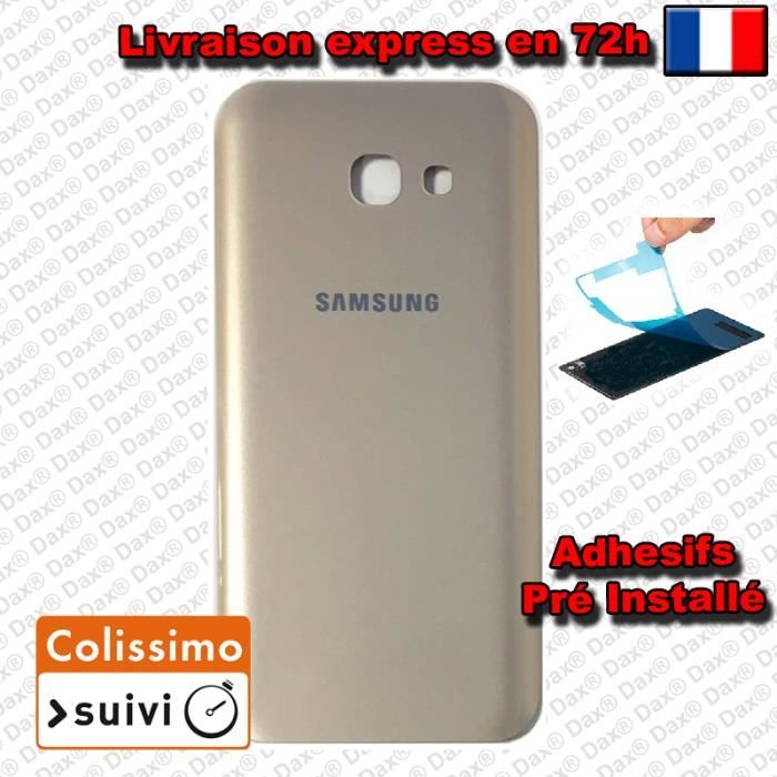 COQUE KIT VITRE ARRIERE DOS Samsung Galaxy A5 2017 A520NEUF NOIR 