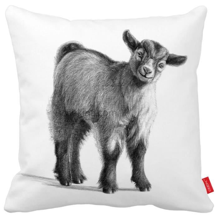 Housse De Coussin Bebe Chevre Peinture A L Encre Oriental Home Decor Cdiscount Maison
