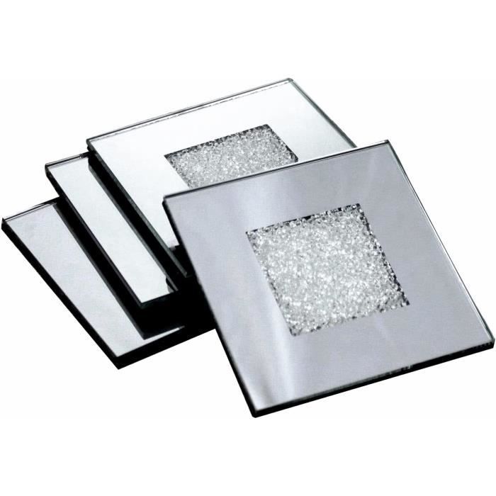 Lot De 8 Sous-Verres En Feutre Carrés Pour Verres