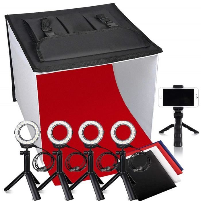 FOSITAN Studio Photo 60x60x60cm Boîte de Lumière Tente Portable Pliable
