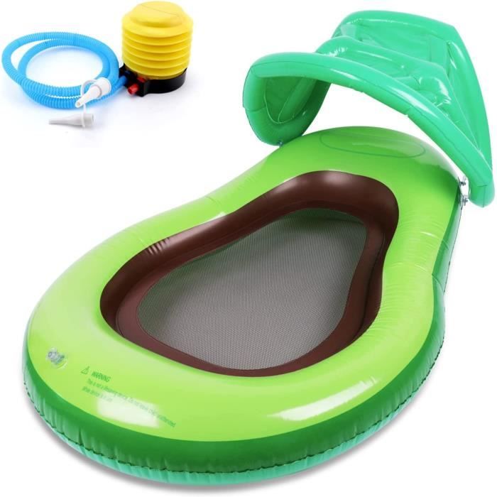 WERNNSAI Hamac d'eau Gonflable pour Adultes - Bouee Piscine Flottantes Flotteur Pliable (Requin