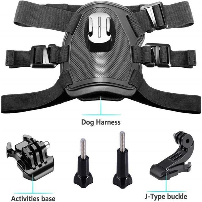 Support de harnais pour chien pour GoPro Hero 7 6 5, sangle de poitrine réglable, aller chercher