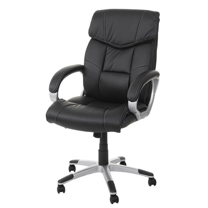 Fauteuil/siège de bureau M61 classique similicuir ~ noir