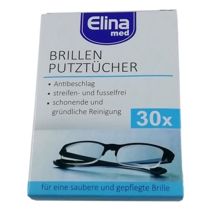 30 Lingettes Nettoyantes Pour Verre Lunettes écrans Smartphone