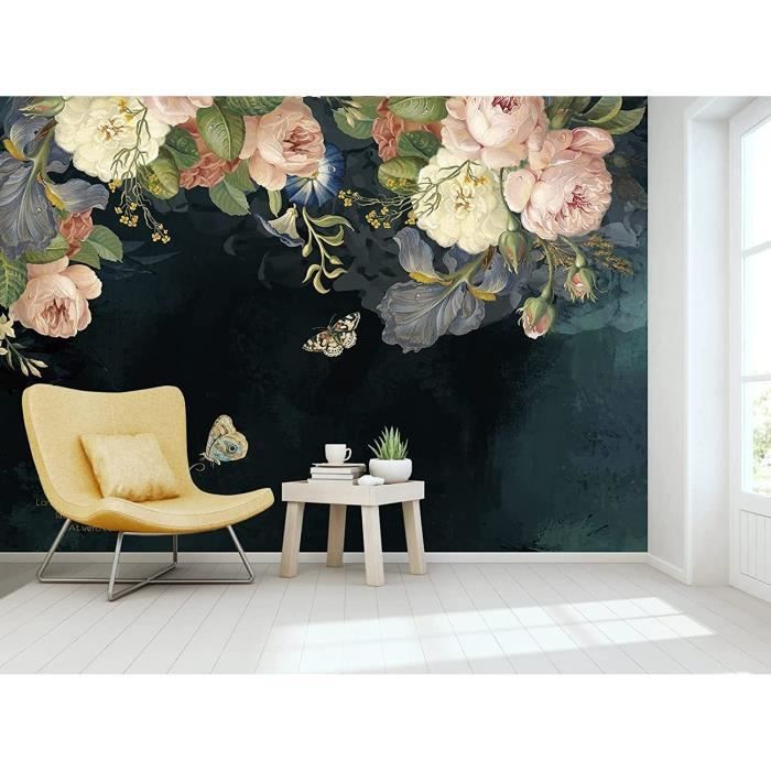 Papier Peint Panoramique Une Rose 3D Poster Mural pour Salon Chambre  Décoration Murale