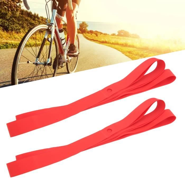 Lot De 2 Doublures Anti-crevaison Pour Pneu De Vélo - Rouge