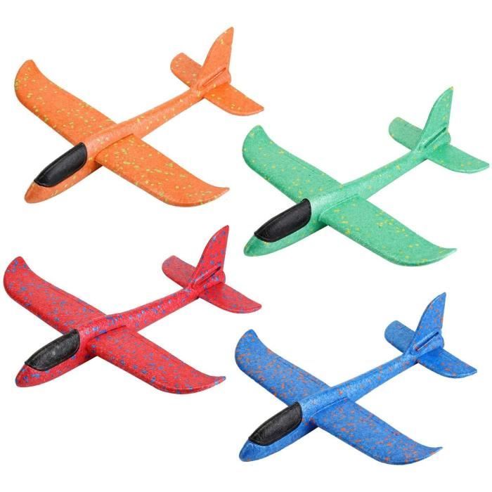 Lot De 12 Avions Planeurs En Polystyrène Pour Enfants – À Assembler, Hélices, Couleurs Vives – Jouet Extérieur Anniversaire - 3