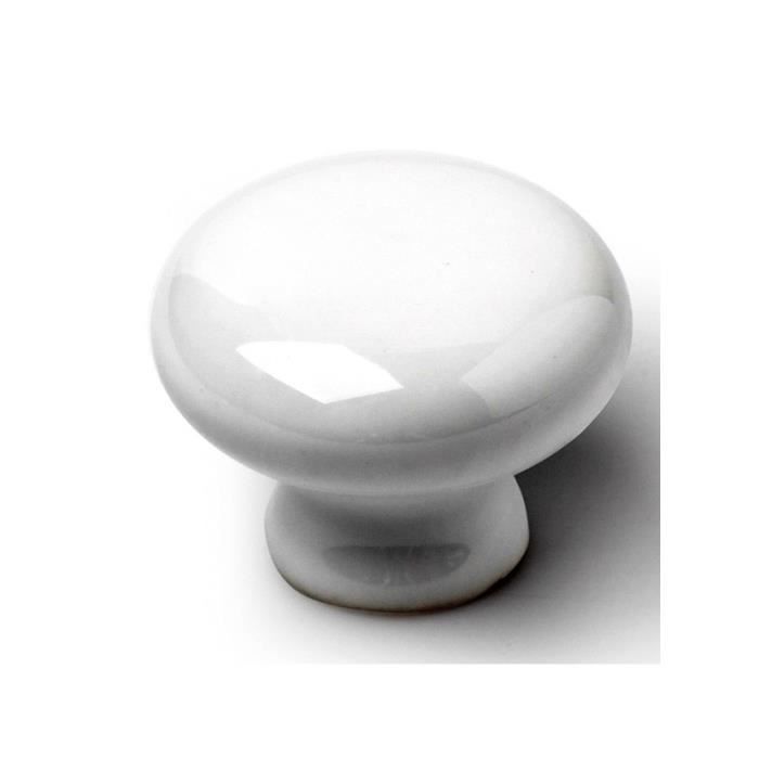 Boite 10 Boutons Porcelaine D35 Blanc Ref 7 821 35 01 Achat Vente Poignee Bouton Meuble Boite 10 Boutons Porcelaine Cdiscount