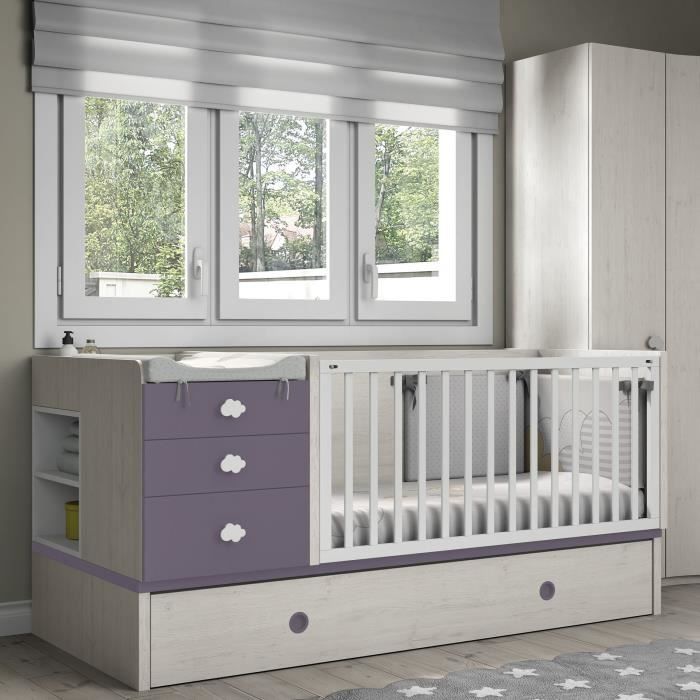 Lit Bebe Evolutif 98 6x3 8x104 6 Cm Chene Mure Cdiscount Maison