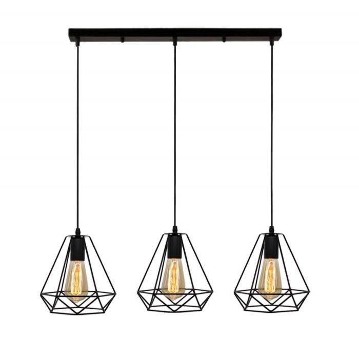 STOEX Lustre Suspension Industriel En Métal Cage Retro Luminaire E27