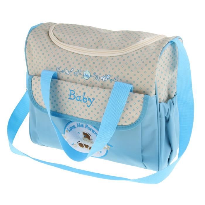 Sac a langer bleu ciel sale