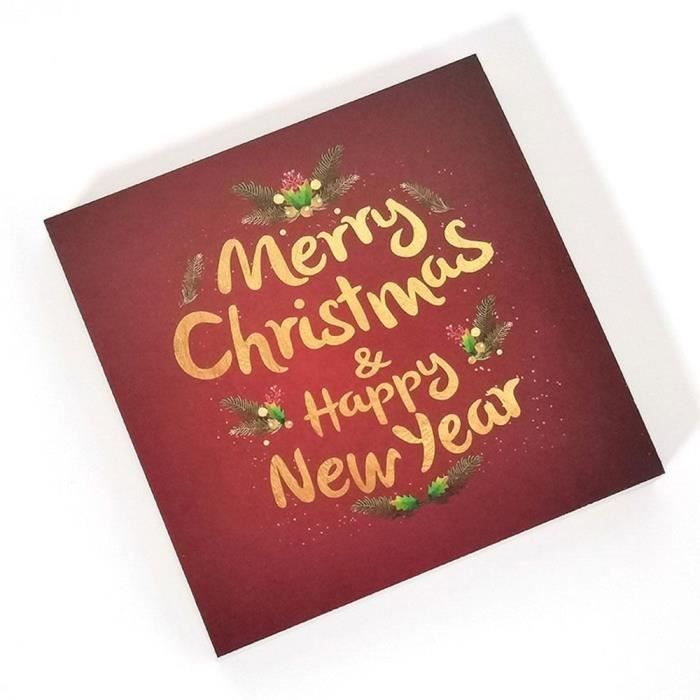 Lot De 50 Cartes De Vœux Vintage Noël - Style Rétro, Intérieur Vierge - Carton épais, 6,6 X 9 Cm - Pour Messages Personnalisés, Décoration - 14