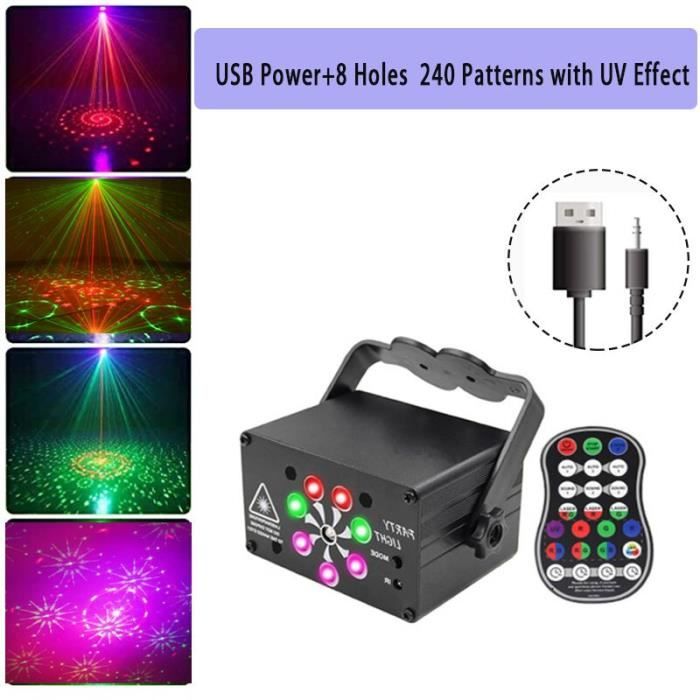 Lampe Led Disco Avec Projecteur Laser Rechargeable Par Usb Effet