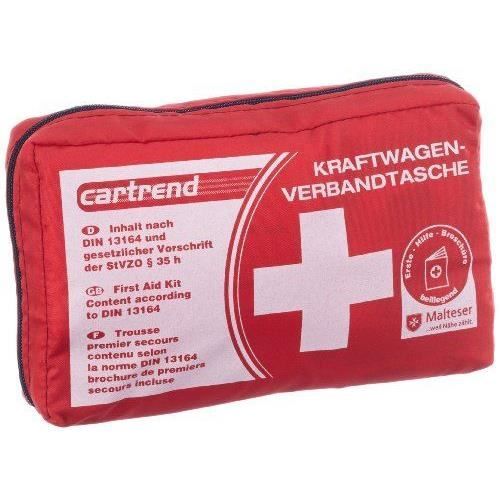IWH 023511 TROUSSE DE PREMIERS SECOURS POUR VOITURE ROUGE DIN 13164:2022