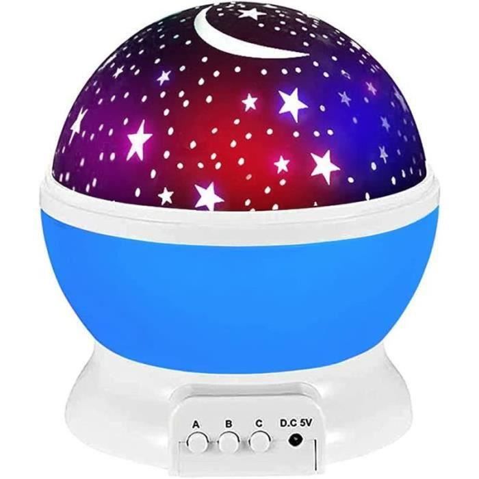 Veilleuse Enfant Etoile Projection Rotation a 360 Lampe Projecteur Lumière Plafond Led Veilleuse Bebe 10 Modes de couleur Cad382