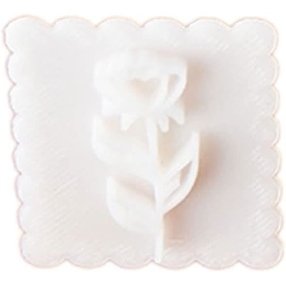 3 Emporte-pièces à Biscuits Avec Manche Bois - Motifs Fleur, Cœur, Spirale Pour Pâtisserie DIY