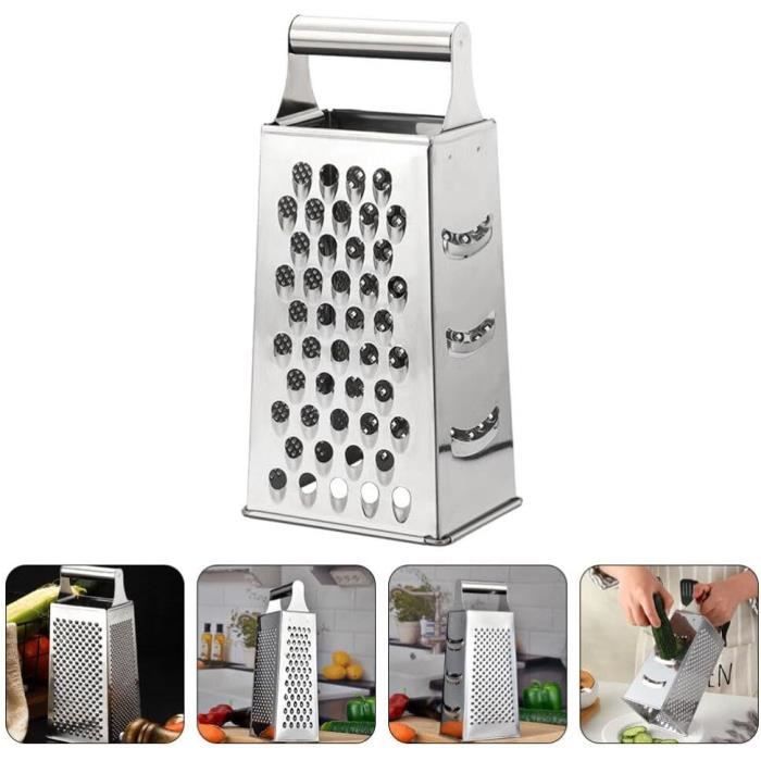 Rainspire Râpe à Fromage Professionnelle 4 Côtés - Acier Inoxydable 304 - Poignée Ergo, Base Antidérapante