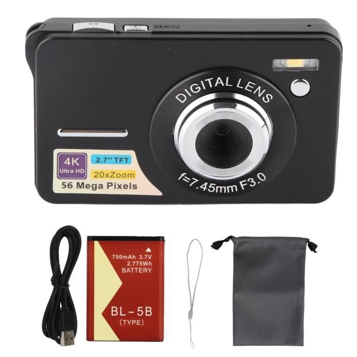 Appareil Photo Numérique 4K 64 MP – Idéal Pour Vlogging, Voyages, Avec Zoom 18x Et WiFi, Pour Débutants