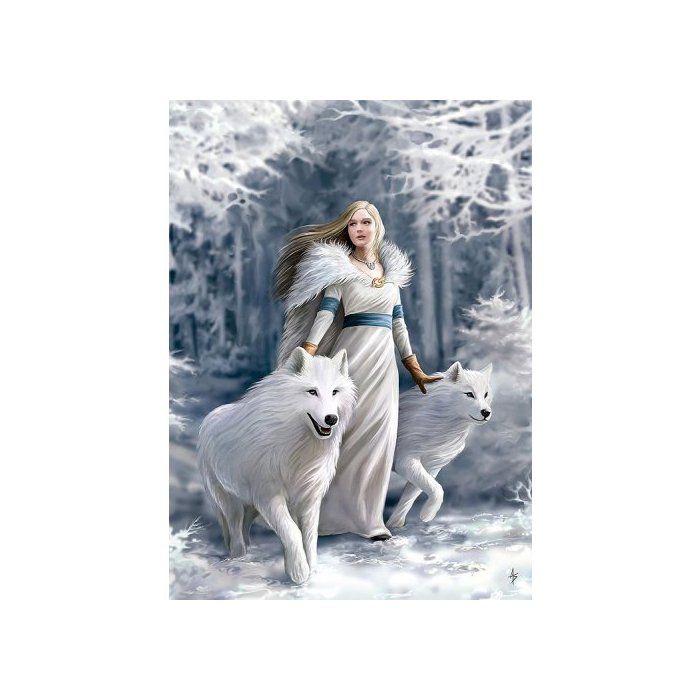 Puzzle Adulte : Gardienne de L Hiver - Anne Stokes - 1000 Pieces - Clementoni - Collection Loup