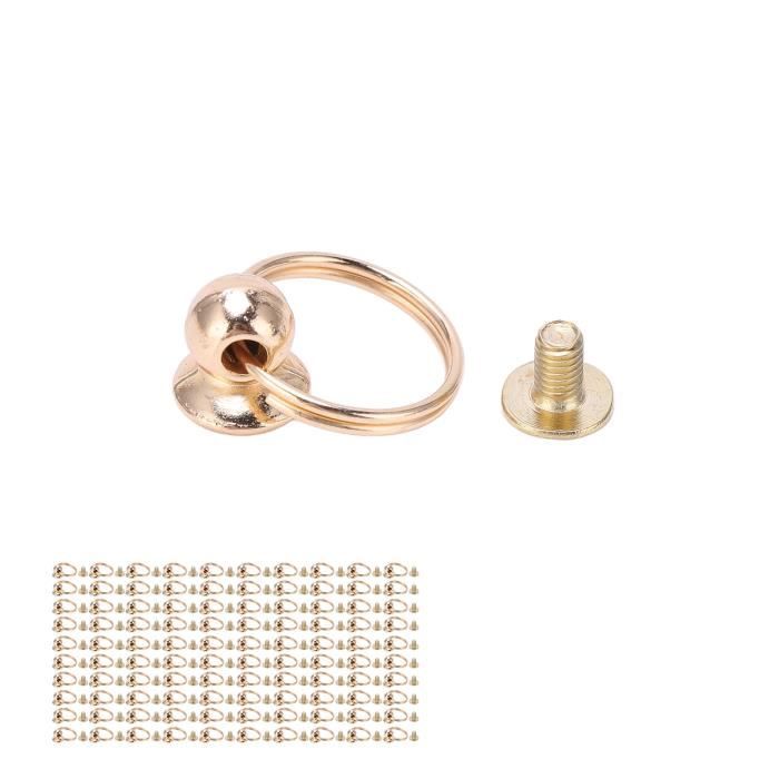 100 Rivets En Cuivre Tête Ronde 3x8mm - Lot De 100 Pièces - Novara Metalli - Neuf