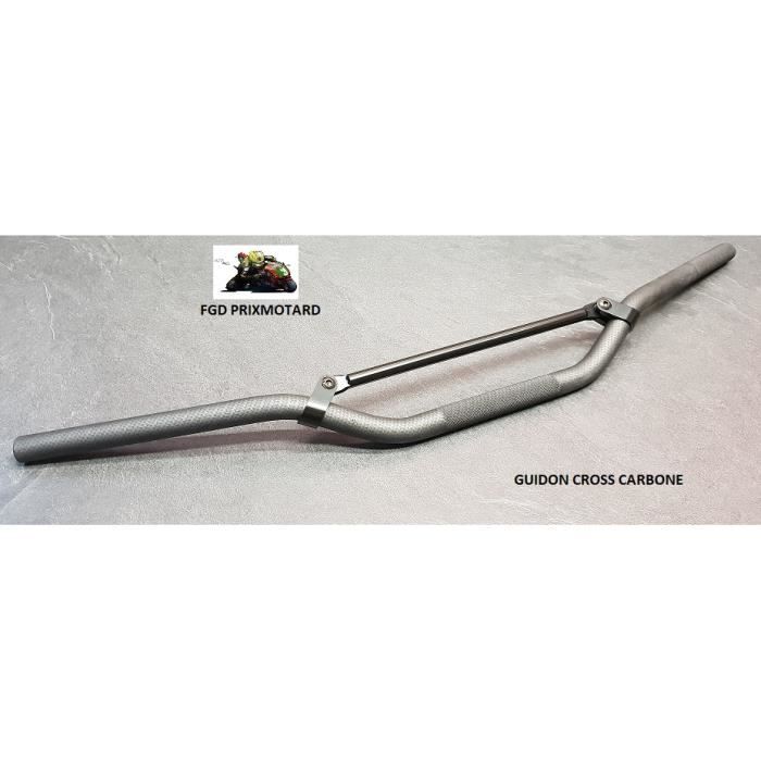 GUIDON MOTO TRAIL CROSS ENDURO STREET CARBONE