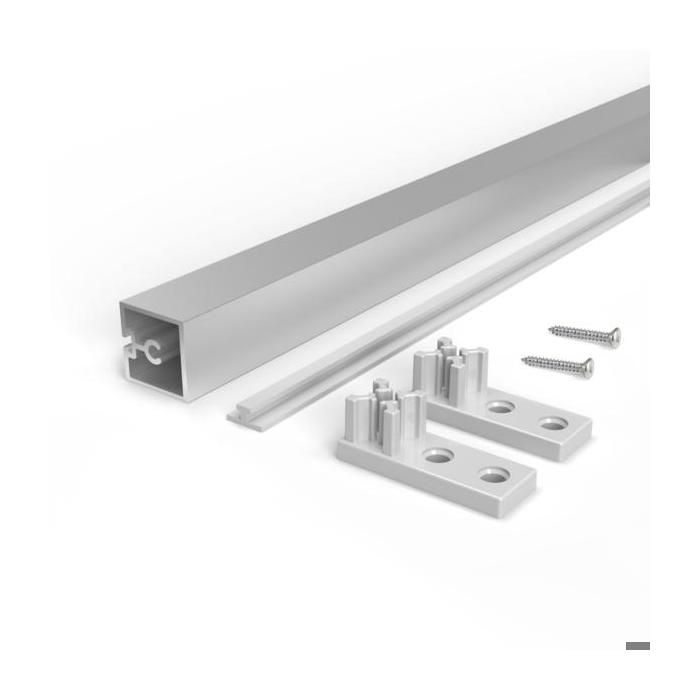 Emuca Kit de 4 profils transversaux pour meubles de cuisine Albeam avec accessoires à visser aluminium et plastique anodisé mat Emuca Kit de 4 profils transversaux pour meubles de cuisine Albeam avec accessoires à visser aluminium et plastique anodisé mat