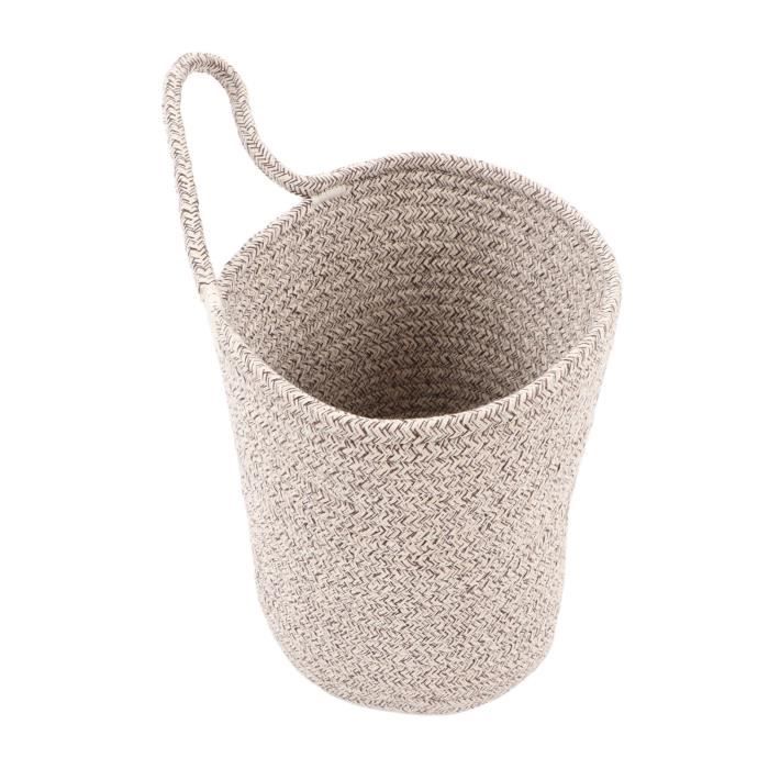 Grand panier à linge enfant, panier de rangement en corde de coton, seau à linge, panier
