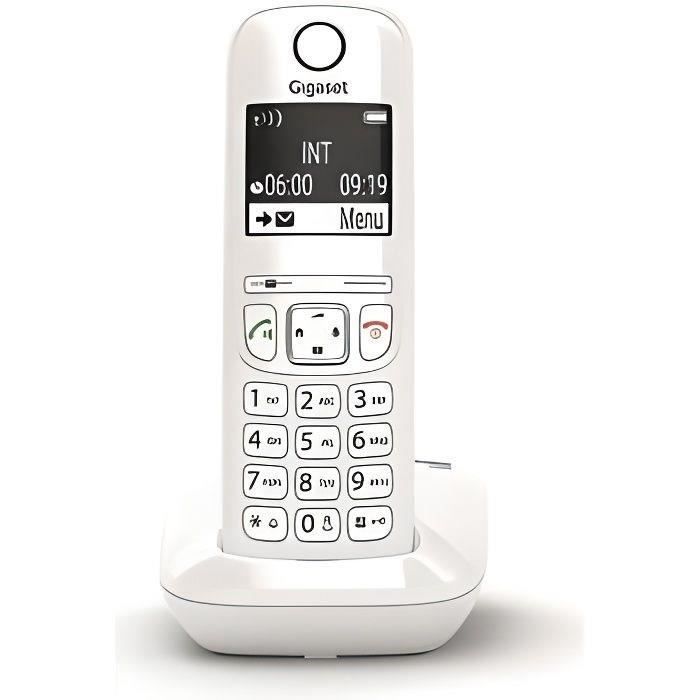 Téléphone Fixe GIGASET AS690 Blanc - Mains-libres performant HSP™ et  blocage d'appels efficace - Cdiscount Téléphonie