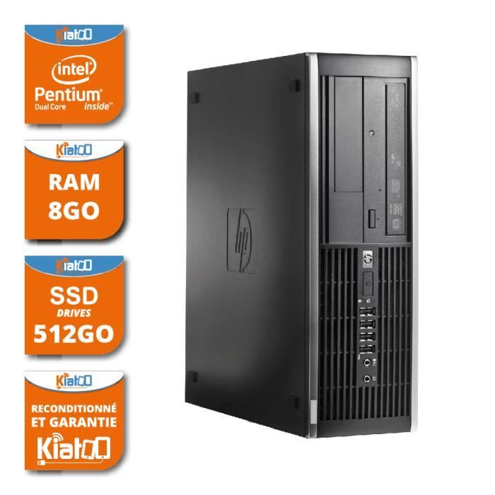 HP - Ordinateur de Bureau Elite 6000 - Dual Core - RAM 8Go - SSD 512Go - Windows 7 - Reconditionné Reconditionné - Hewlett-Packard reconditionné disponible sur Cdiscount Seconde Vie