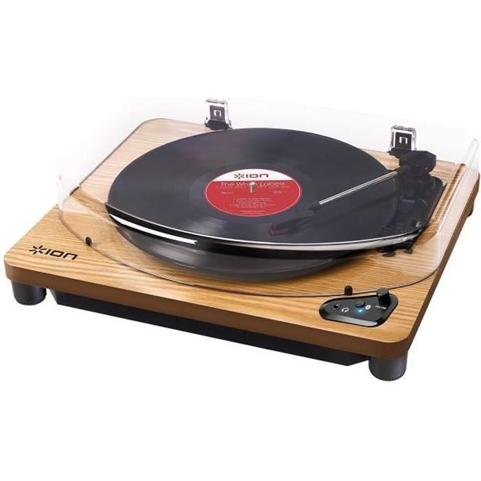 Platine Vinyle Bluetooth ION Audio Air LP - Trois Vitesses avec Conversion USB - Finition Bois