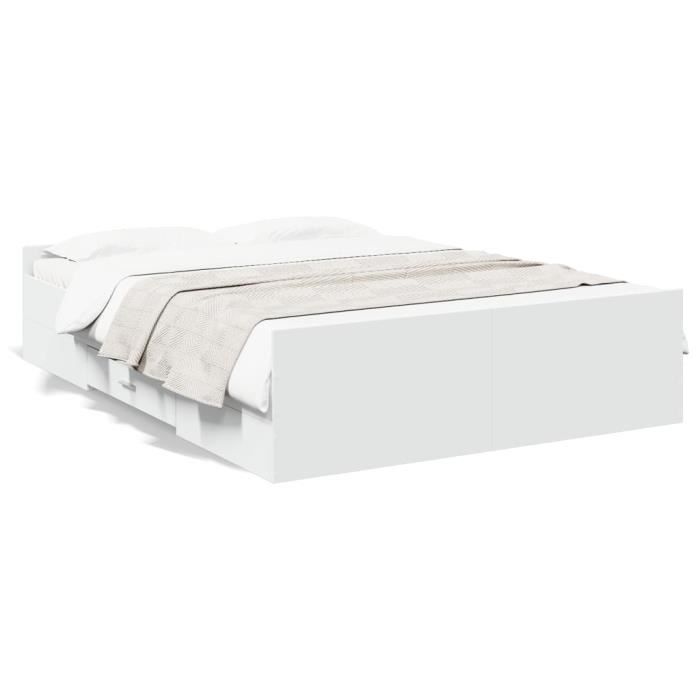 Cadre de lit - KEEN SO - DA007 - 120x190 cm - Bois dingénierie - Avec tiroirs